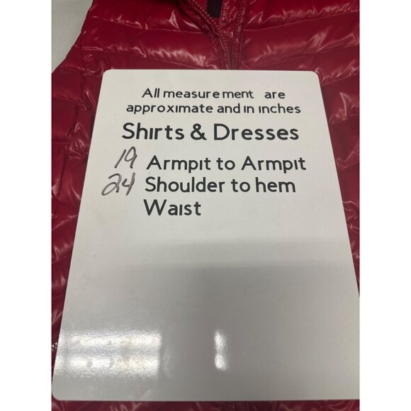 Talbots Down Fill Cherry Red Quilted Puffer Vest Size Petite M - Picture 9 of 9